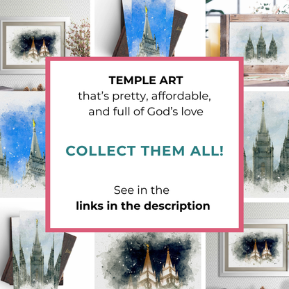 Salt Lake Temple Art – Watercolor Fine Art Print for LDS Home