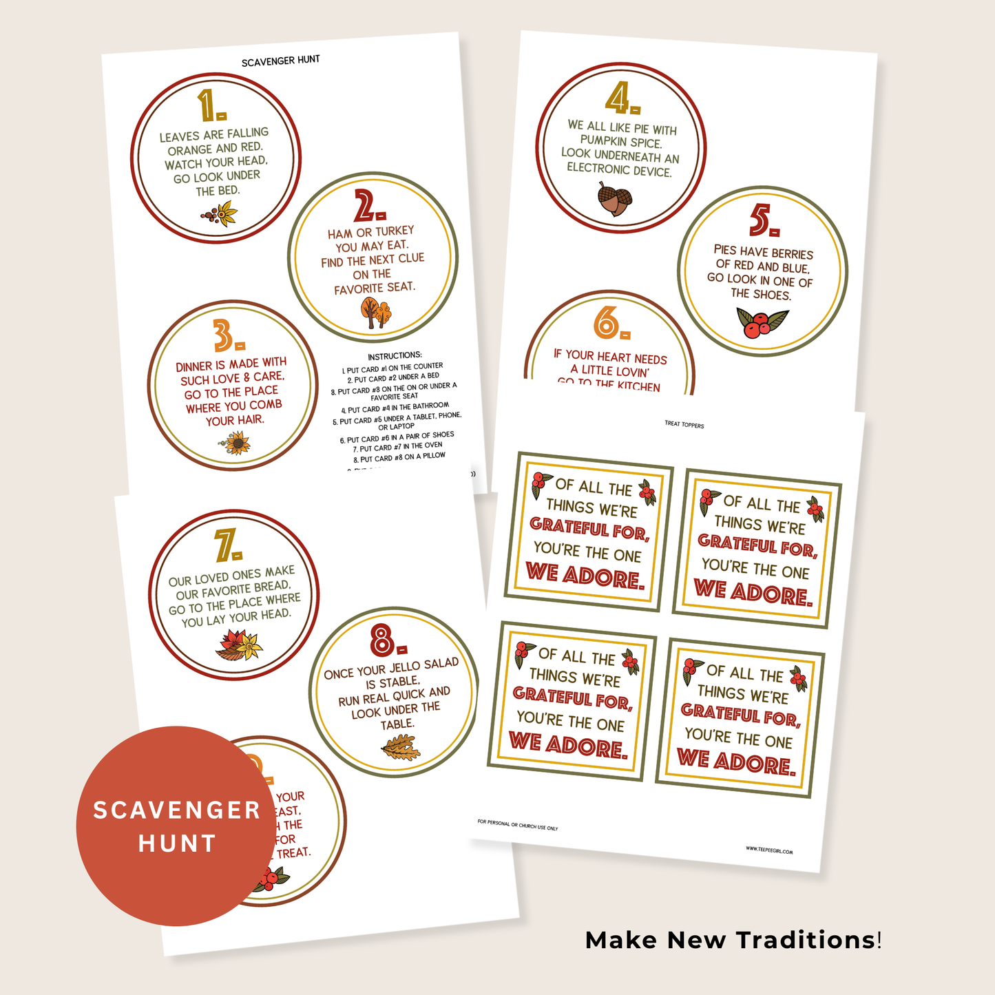 Thanksgiving Printable Activity – 5 Gratitude Games for Family Fun