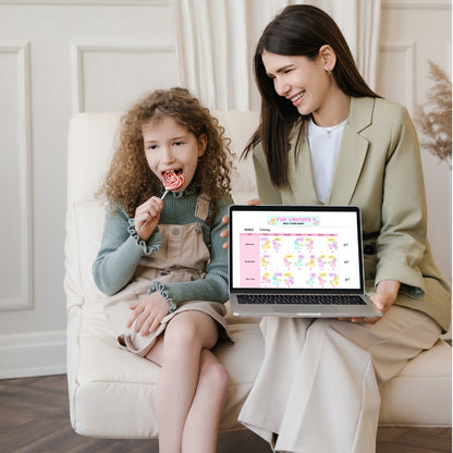 Unicorn Chore Chart Spreadsheet for Kids