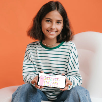 Unicorn Chore Chart Spreadsheet for Kids