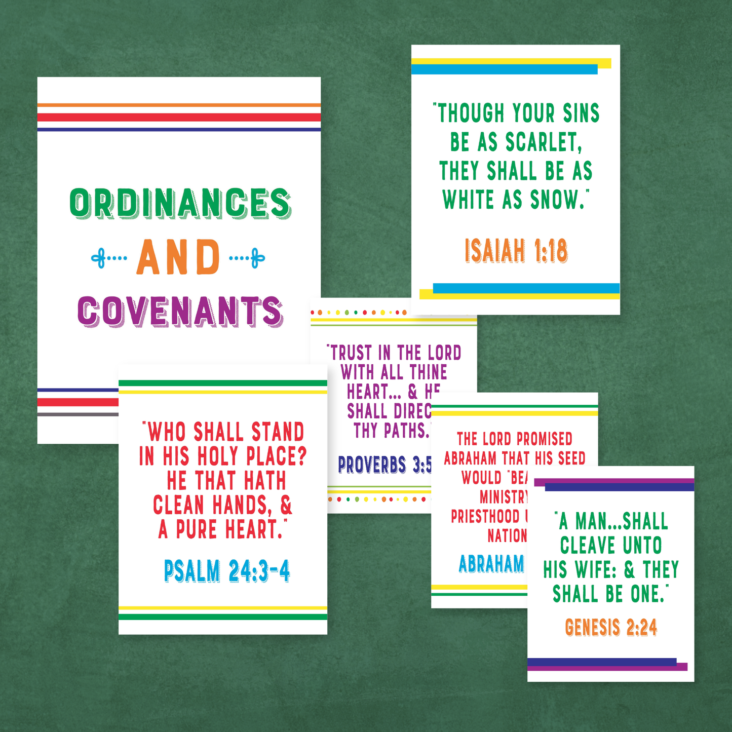 Youth Ministry Resource Digital Download Printable Teaching Aid LDS Seminary Classroom Wall Art Old Testament Scripture Study Poster Doctrinal Mastery Learning Tool Faith Based Education Material Memorization Support Home Study Space Design