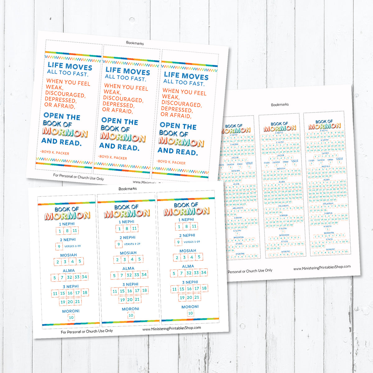 LDS Seminary Book of Mormon Bookmarks – Ministering Printables