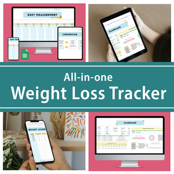 All-in-one Weight Loss Tracker Spreadsheet