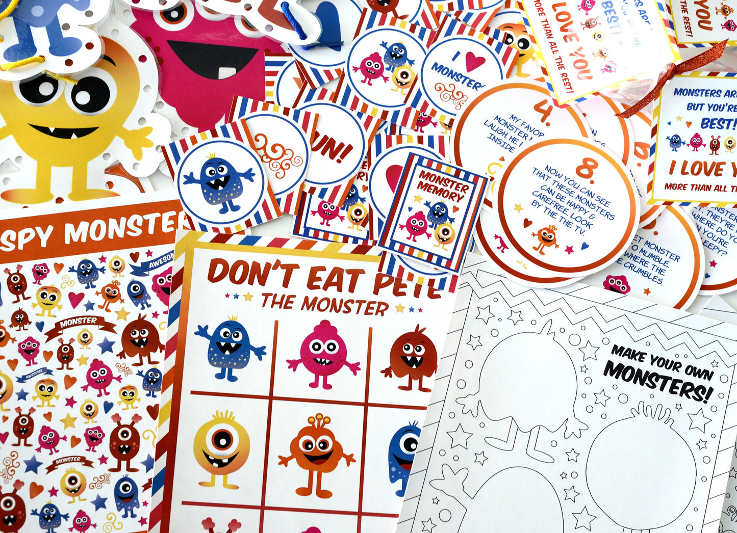 Monster Party Game – Printable Kit with 6 Activities for Kids Birthday