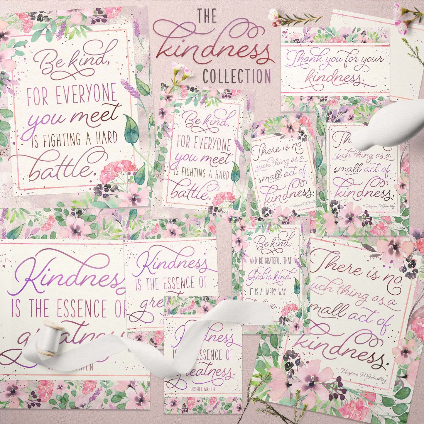 Kindness Printable – Inspirational Quote Art Kit in 3 Sizes