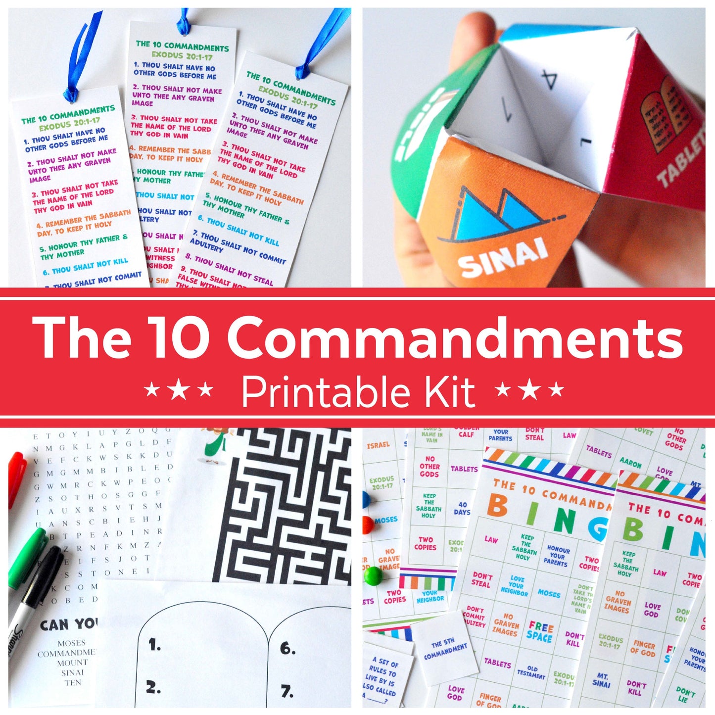 Ten Commandments Activity – Printable Coloring Wheel for Kids