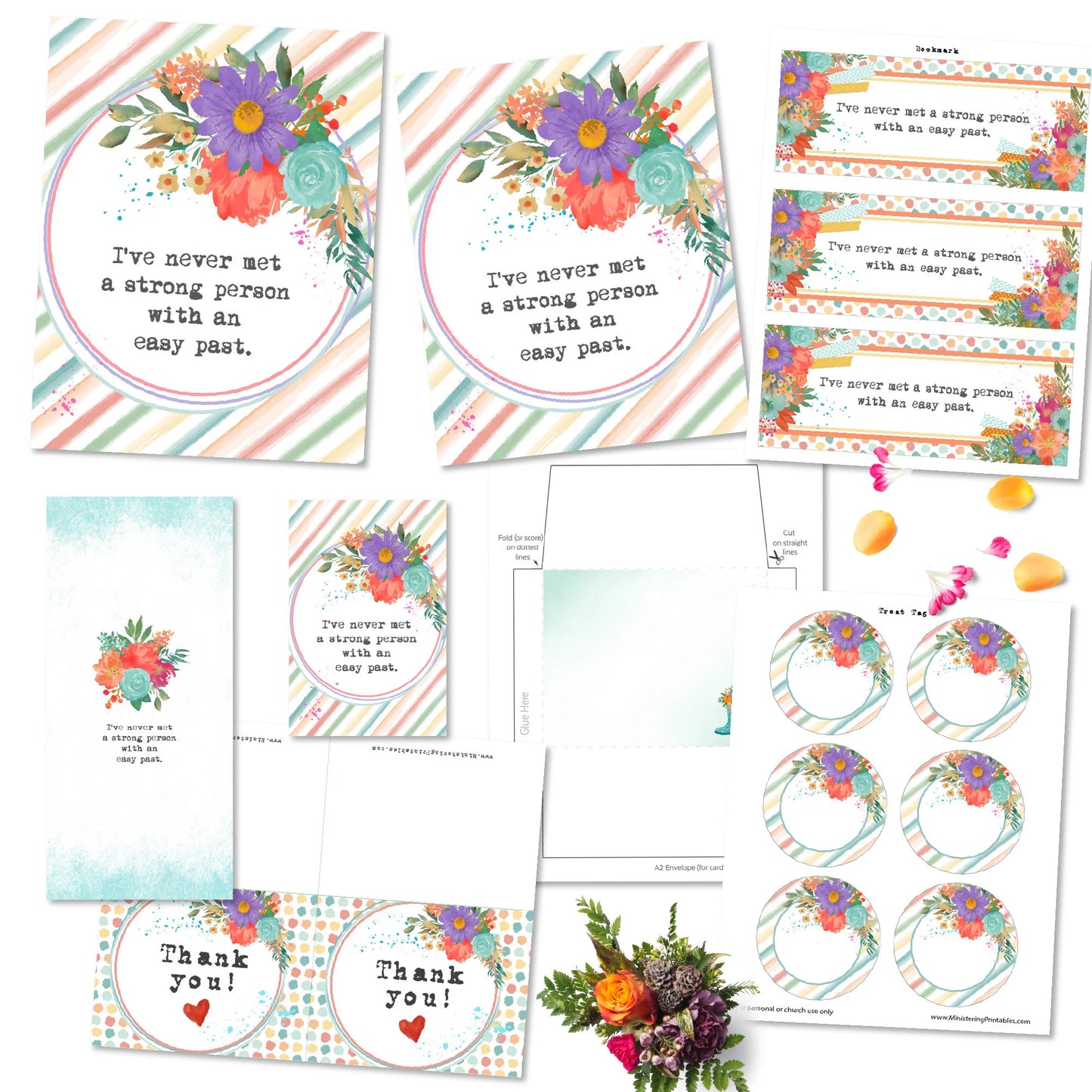 Digital Printable Bundle – LDS Ministering Cards and Gift Tags Instant Download