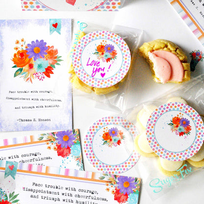 Digital Printable Bundle – LDS Ministering Cards and Gift Tags Instant Download