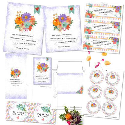 Digital Printable Bundle – LDS Ministering Cards and Gift Tags Instant Download