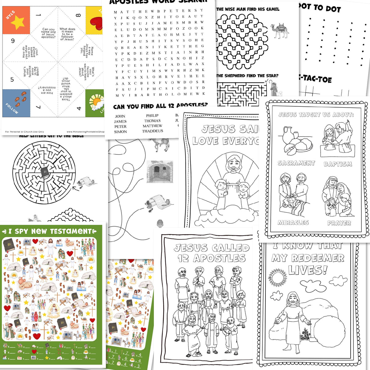 Scripture Learning Bundle New Testament Games For Kids Bible Activities Collection Printable Teaching Resources Sunday School Materials Primary Class Games Gospel Study Activities Fun Educational Tools Family Devotional Resources Home