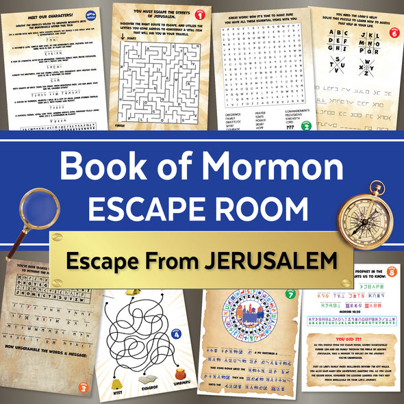 LDS Escape Room Game | Book of Mormon Escape From Jerusalem Family Game | DIY Escape Room Adventure | Digital Download