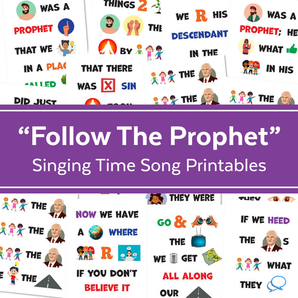 Follow The Prophet | Singing Time Flipchart for LDS Primary