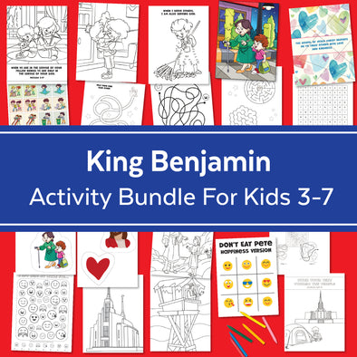 King Benjamin Book of Mormon Activity Bundle for kids 3-7 | LDS Come Follow Me 2024 | April May Primary 2024