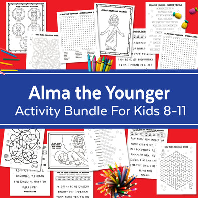 Alma the Younger Book of Mormon Activity Bundle for kids 8-11 | LDS Come Follow Me 2024 | June-July LDS Sunday School Primary 2024