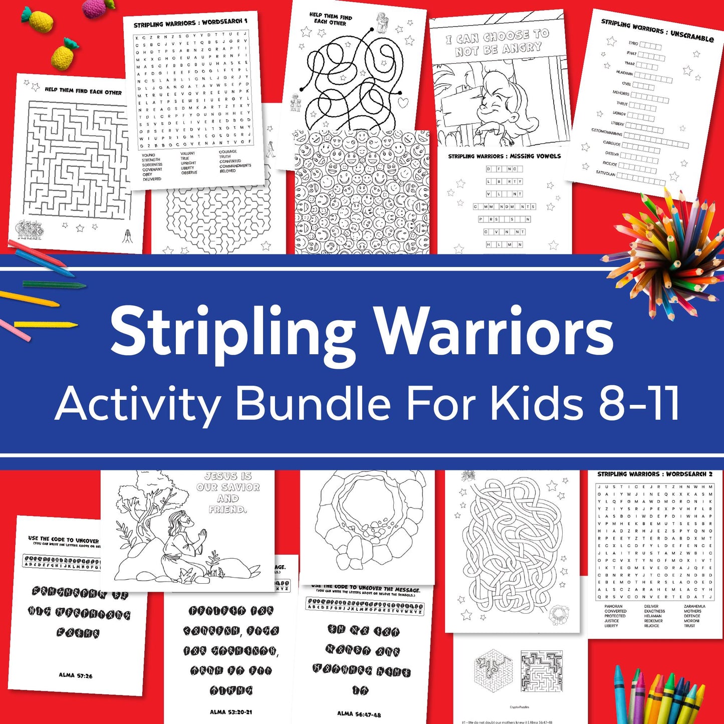 Stripling Warriors Book of Mormon Activity Bundle for kids 8-11 | LDS Come Follow Me 2024 | LDS Sunday School Primary 2024