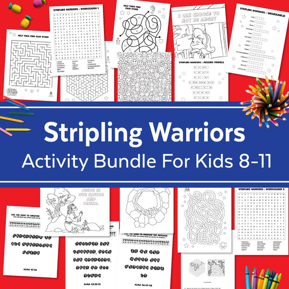 Stripling Warriors Book of Mormon Activity Bundle for kids 8-11 | LDS Come Follow Me 2024 | LDS Sunday School Primary 2024