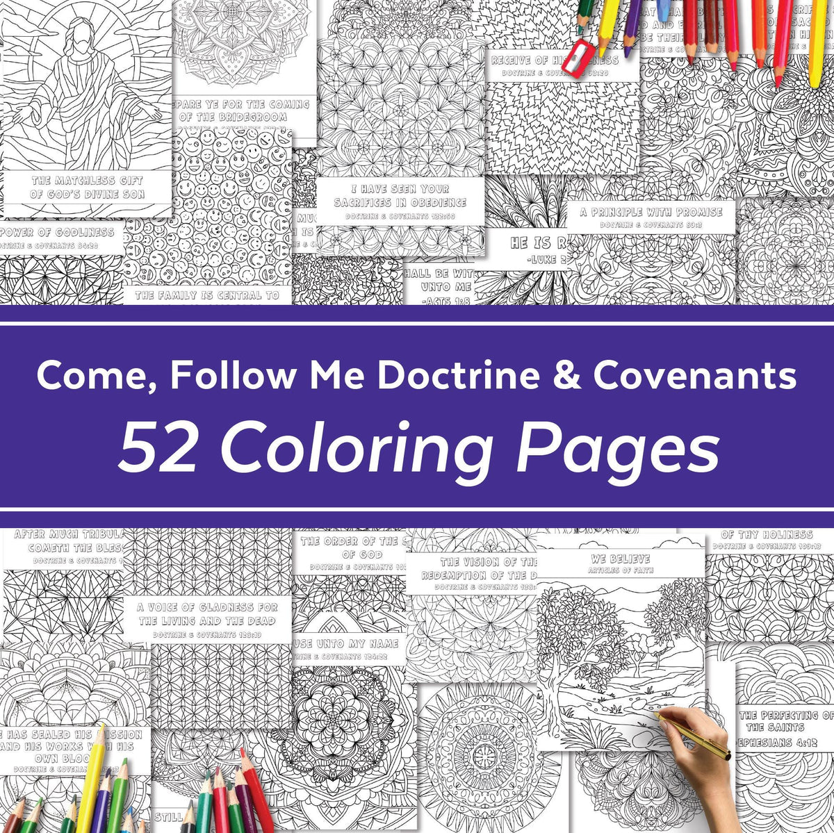 2025 Latter-day Saint Coloring Pages for Come, Follow Me Doctrine and ...