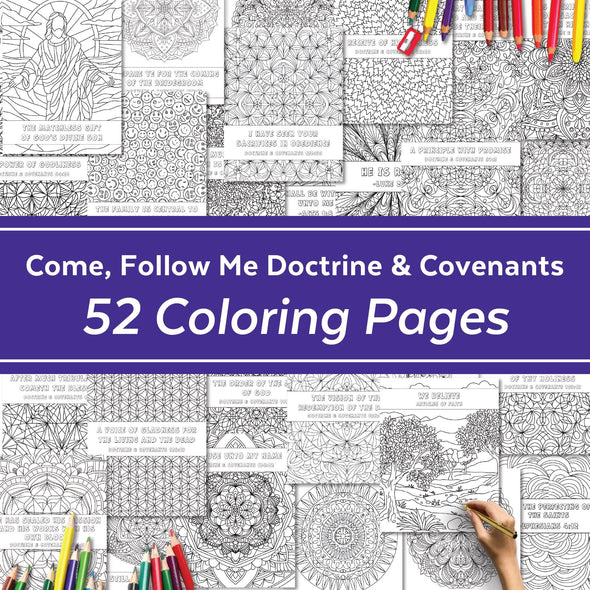 2025 Latter-day Saint Coloring Pages for Come, Follow Me Doctrine and Covenants | 2025 Come Follow Me