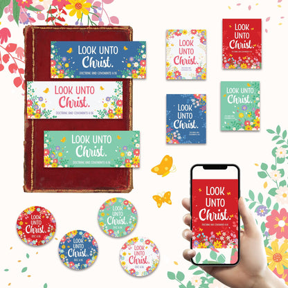 2025 Youth Theme - Look Unto Christ - LDS Youth Printable Posters and Gifts - Young Women Gift - Come Follow Me Doctrine and Covenants 2025