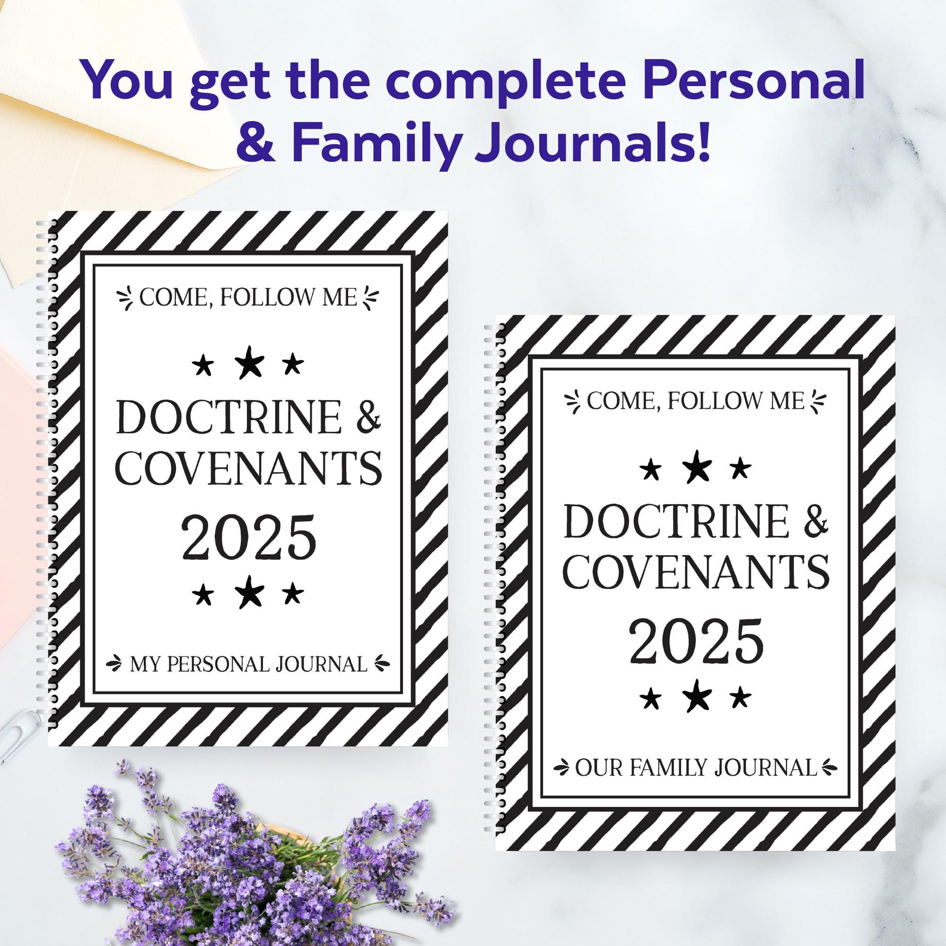 2025 Come Follow Me Journal - LDS Scripture Study - Printable Journal for Women - Doctrine and Covenants - Digital Download