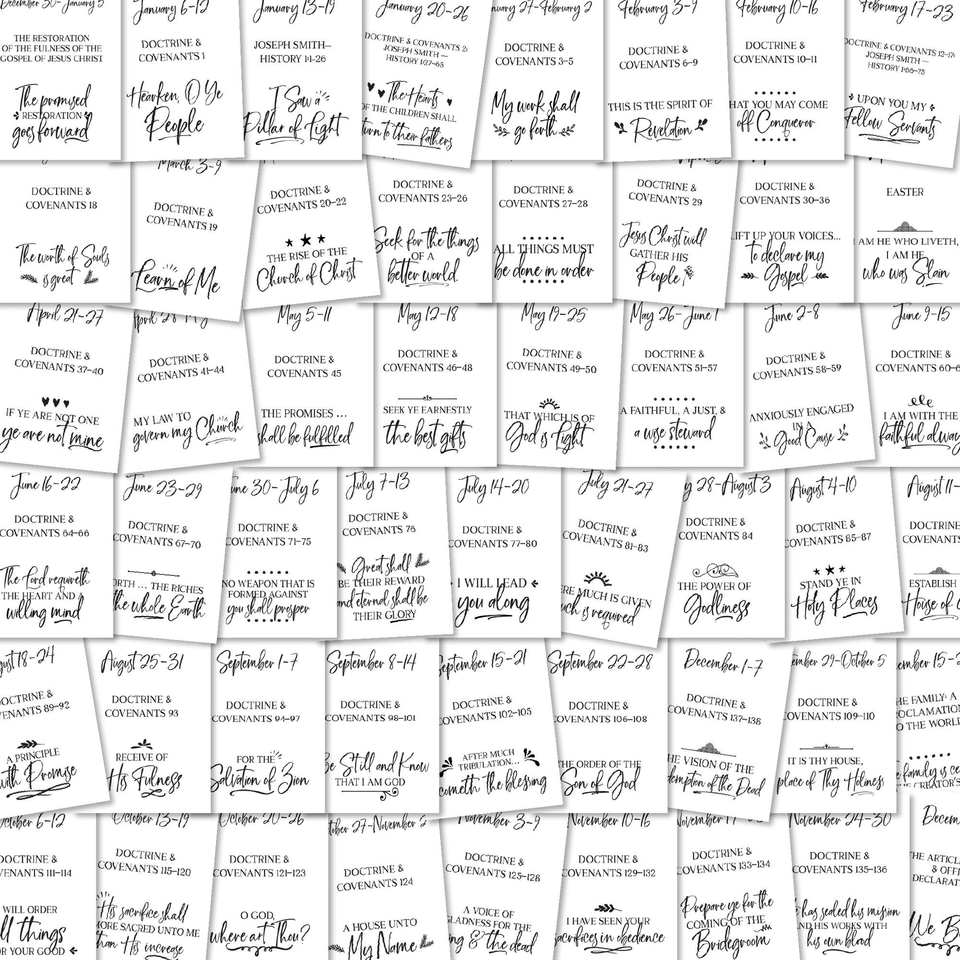 2025 Come Follow Me Journal - LDS Scripture Study - Printable Journal for Women - Doctrine and Covenants - Digital Download