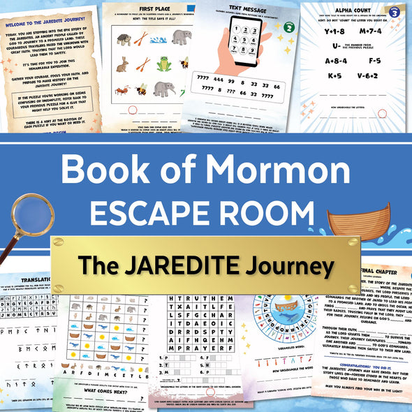 The Jaredite Journey Book of Mormon Escape Room | Family Game LDS Escape Room Game | DIY Adventure | Digital Download | 2024 Come Follow Me