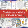 Christmas Nativity Escape Room - Printable Game for Kids - Bible Study Activity - Family Fun Night