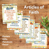 LDS Articles of Faith Printable Posters - 2025 LDS Primary - Digital Download - Memorization Tools