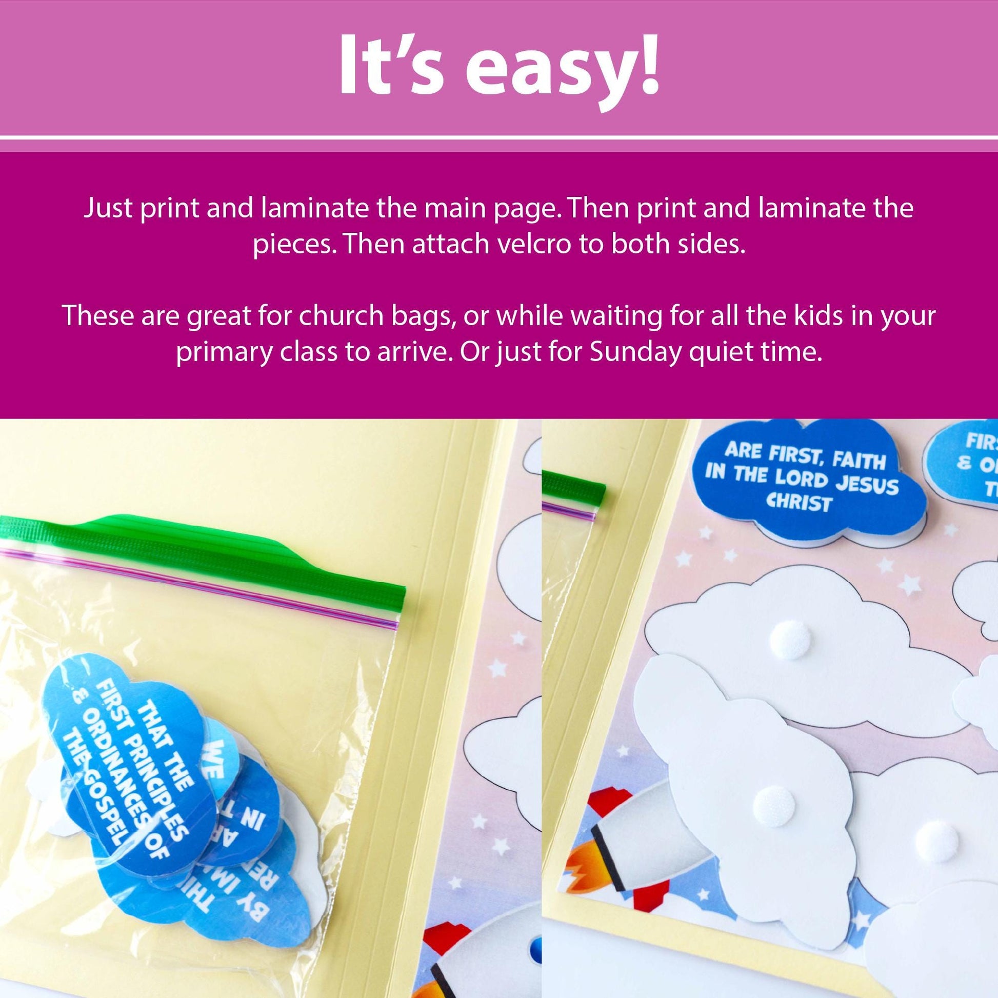 LDS Articles of Faith File Folder Games - 2025 LDS Primary - Digital Download - Memorization Tools