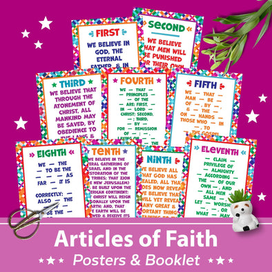 LDS Articles of Faith Posters and Booklets - Digital Download