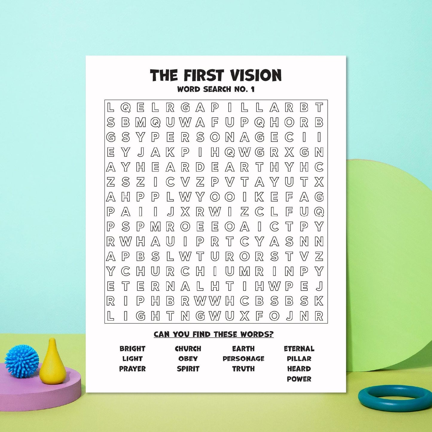 First Vision LDS Activity Bundle for kids 8-11 - LDS Come Follow Me 2025 - January LDS Sunday School Primary 2025 - Church History