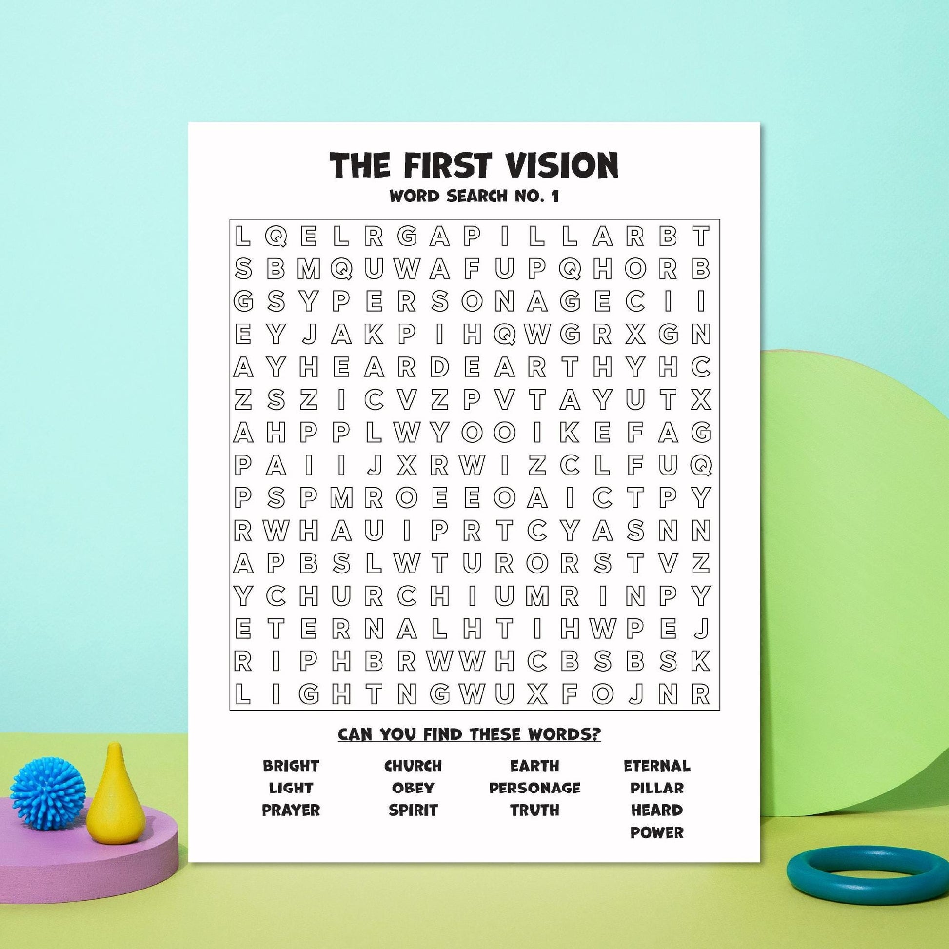 First Vision LDS Activity Bundle for kids 8-11 - LDS Come Follow Me 2025 - January LDS Sunday School Primary 2025 - Church History