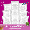 LDS Articles of Faith Coloring Pages - Digital Download