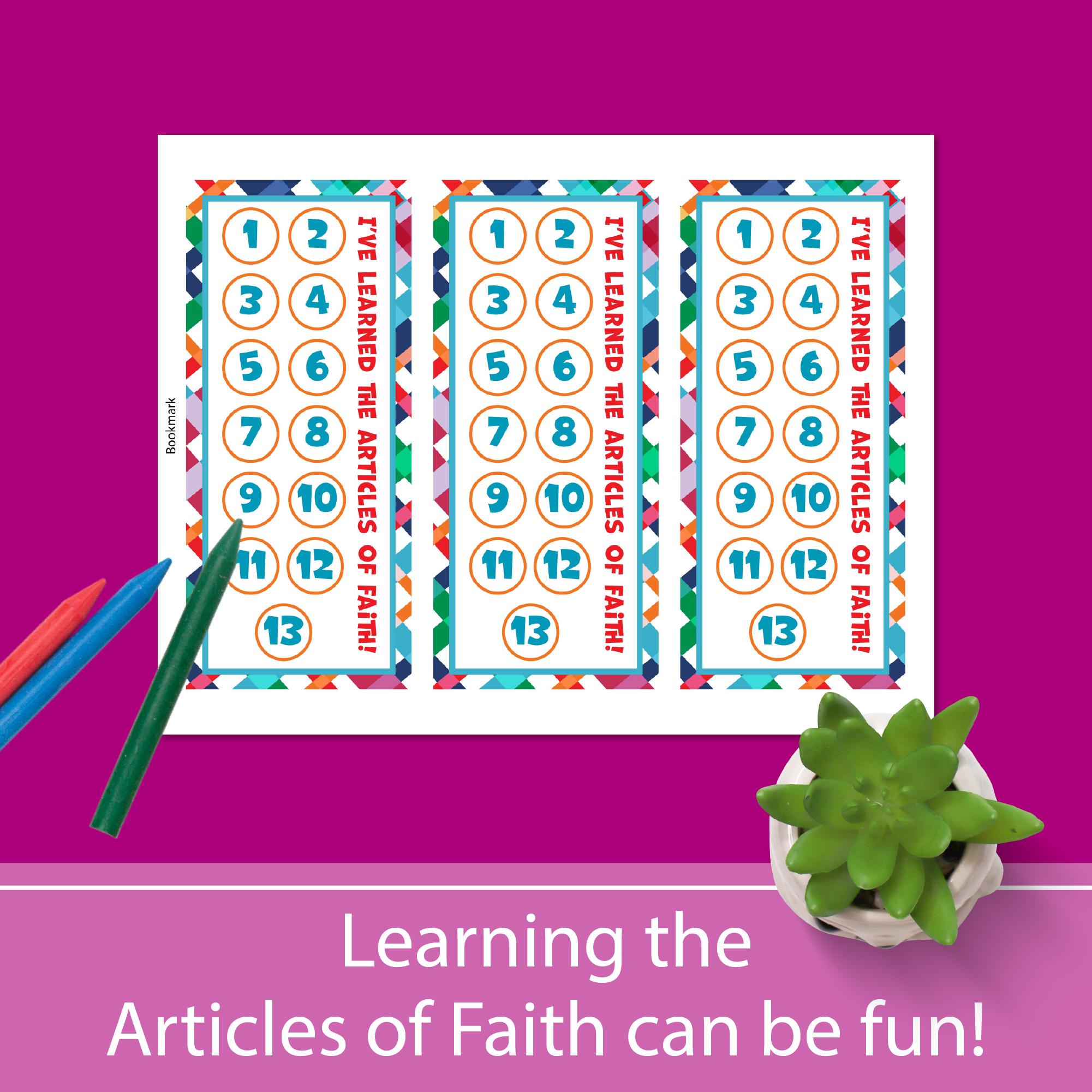 LDS Articles Of Faith Bookmark Checklist Ministering Printables lds-articles-of-faith-bookmark-checklist-ministering-printables