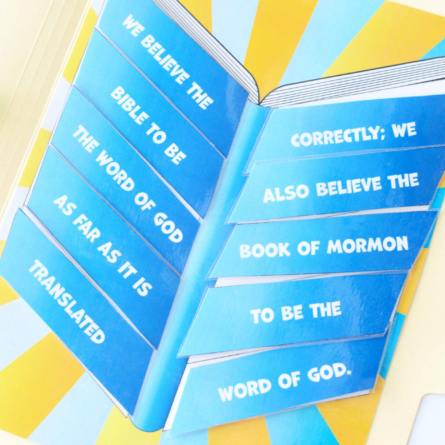 LDS Articles of Faith File Folder Games - 2025 LDS Primary - Digital Download - Memorization Tools