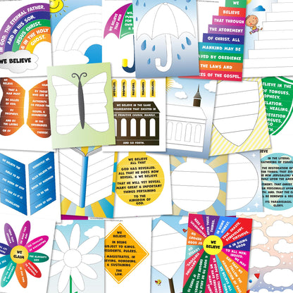 LDS Articles of Faith File Folder Games - 2025 LDS Primary - Digital Download - Memorization Tools