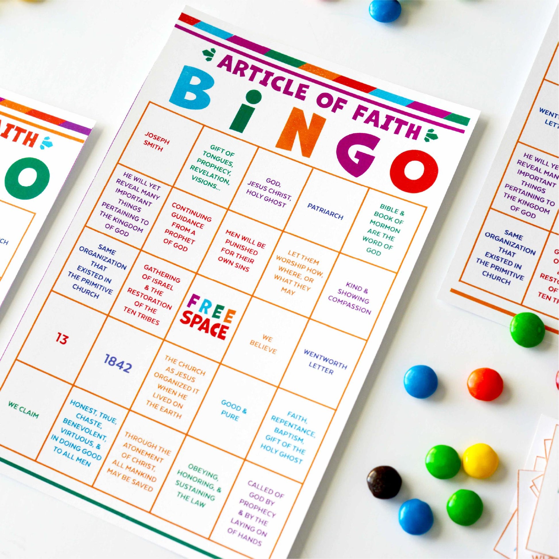 LDS Articles of Faith Bingo Game - Digital Download