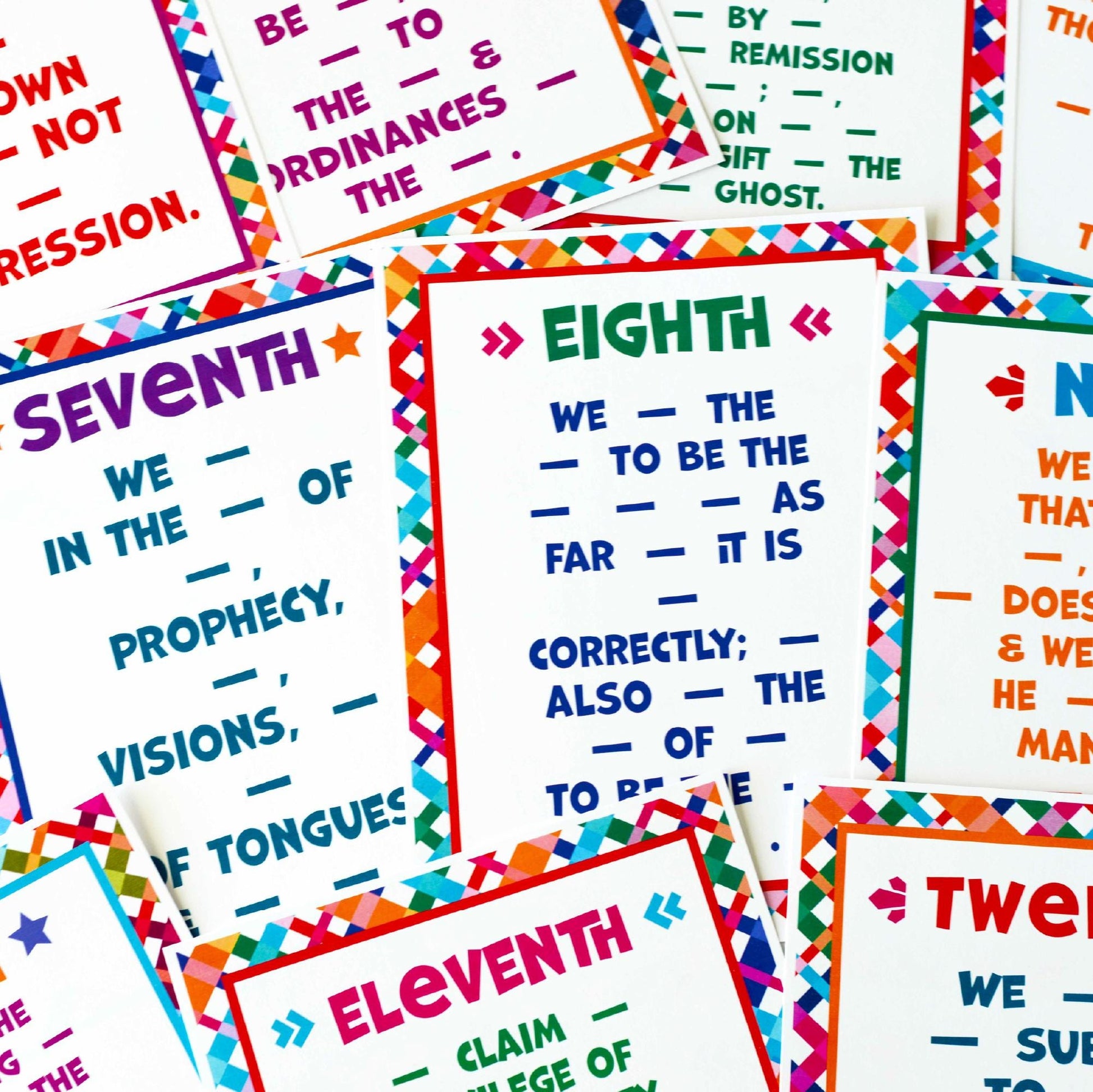 LDS Articles of Faith Posters and Booklets - Digital Download