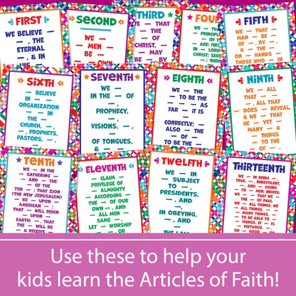 LDS Articles of Faith Posters and Booklets - Digital Download