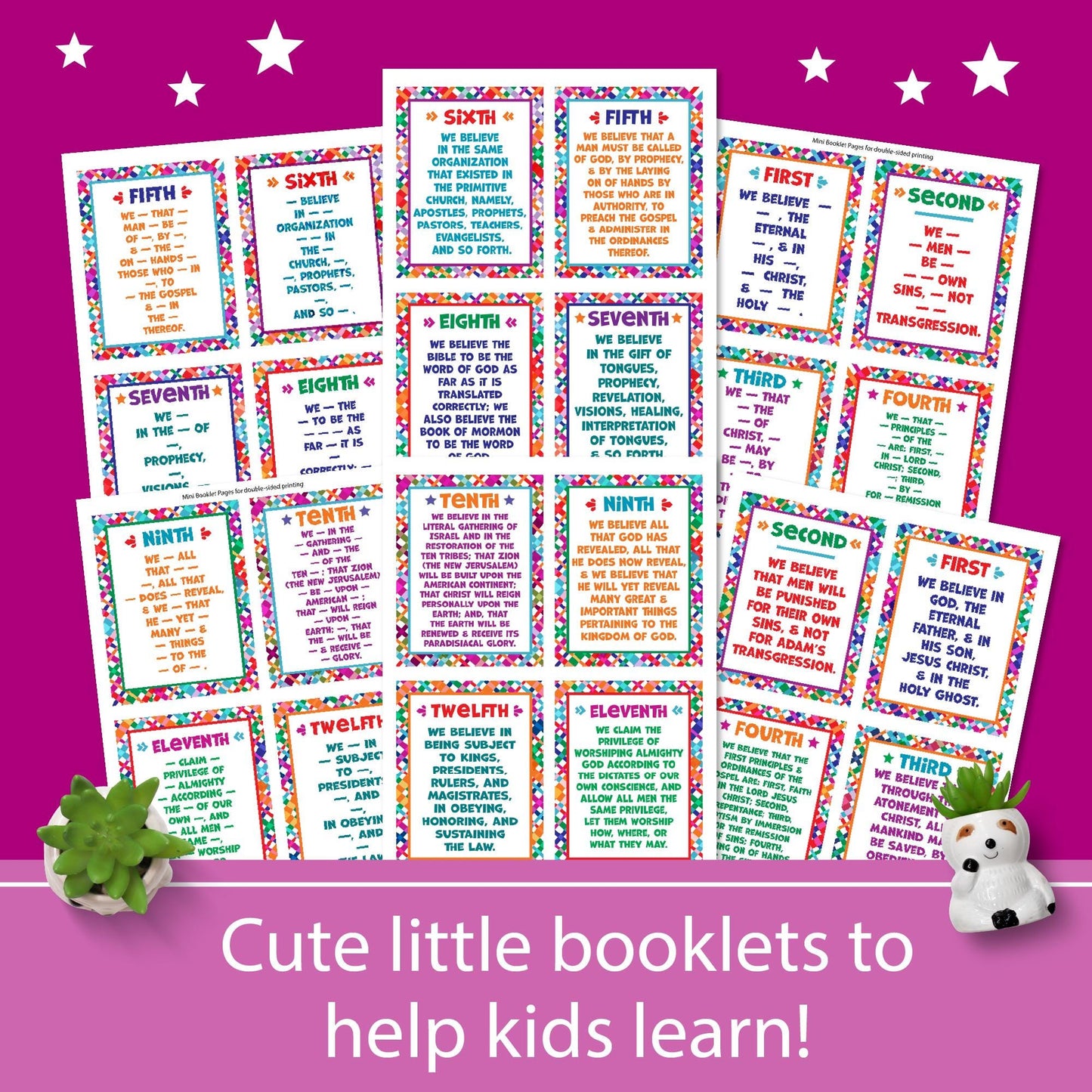 LDS Articles of Faith Posters and Booklets - Digital Download