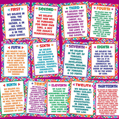 LDS Articles of Faith Posters and Booklets - Digital Download