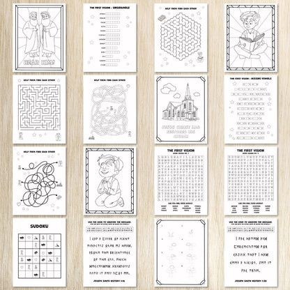 First Vision LDS Activity Bundle for kids 8-11 - LDS Come Follow Me 2025 - January LDS Sunday School Primary 2025 - Church History