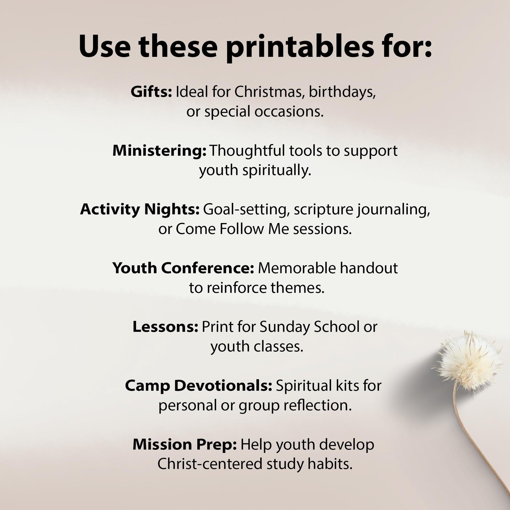 2025 Look Unto Christ Printable Posters Gifts Bookmark - Young Women Gift- Come Follow Me Doctrine and Covenants - Add any language!