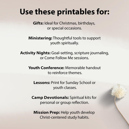 2025 Look Unto Christ Printable Posters Gifts Bookmark - Young Women Gift- Come Follow Me Doctrine and Covenants - Add any language!