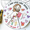 Love Like Jesus Valentine's Day Craft - Christian Kids Activity - Bible Lesson Printable - Homeschool Fun