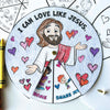 Love Like Jesus Valentine's Day Craft - Christian Kids Activity - Bible Lesson Printable - Homeschool Fun