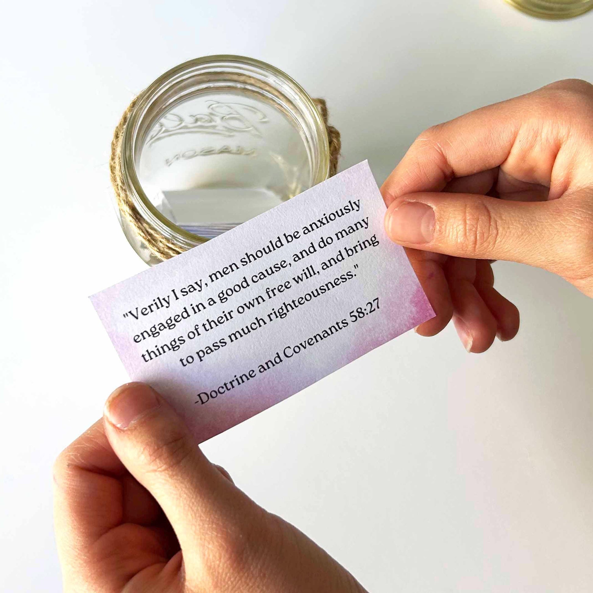 LDS Feelings Verse Jar - Color Coded Scripture Jar - Read Me When Jar Kit - Inspirational Gift for LDS Women and Teens -LDS Primary Activity