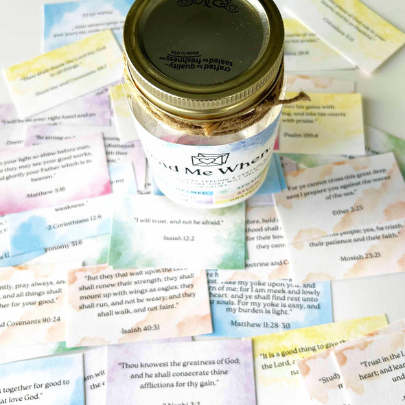 LDS Feelings Verse Jar - Color Coded Scripture Jar - Read Me When Jar Kit - Inspirational Gift for LDS Women and Teens -LDS Primary Activity