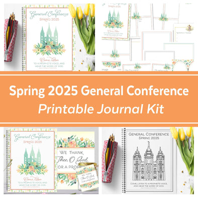 General Conference 2025 Journal Kit | Instant Download | LDS Study Guide & Printable Note-Taking Packet for Conference