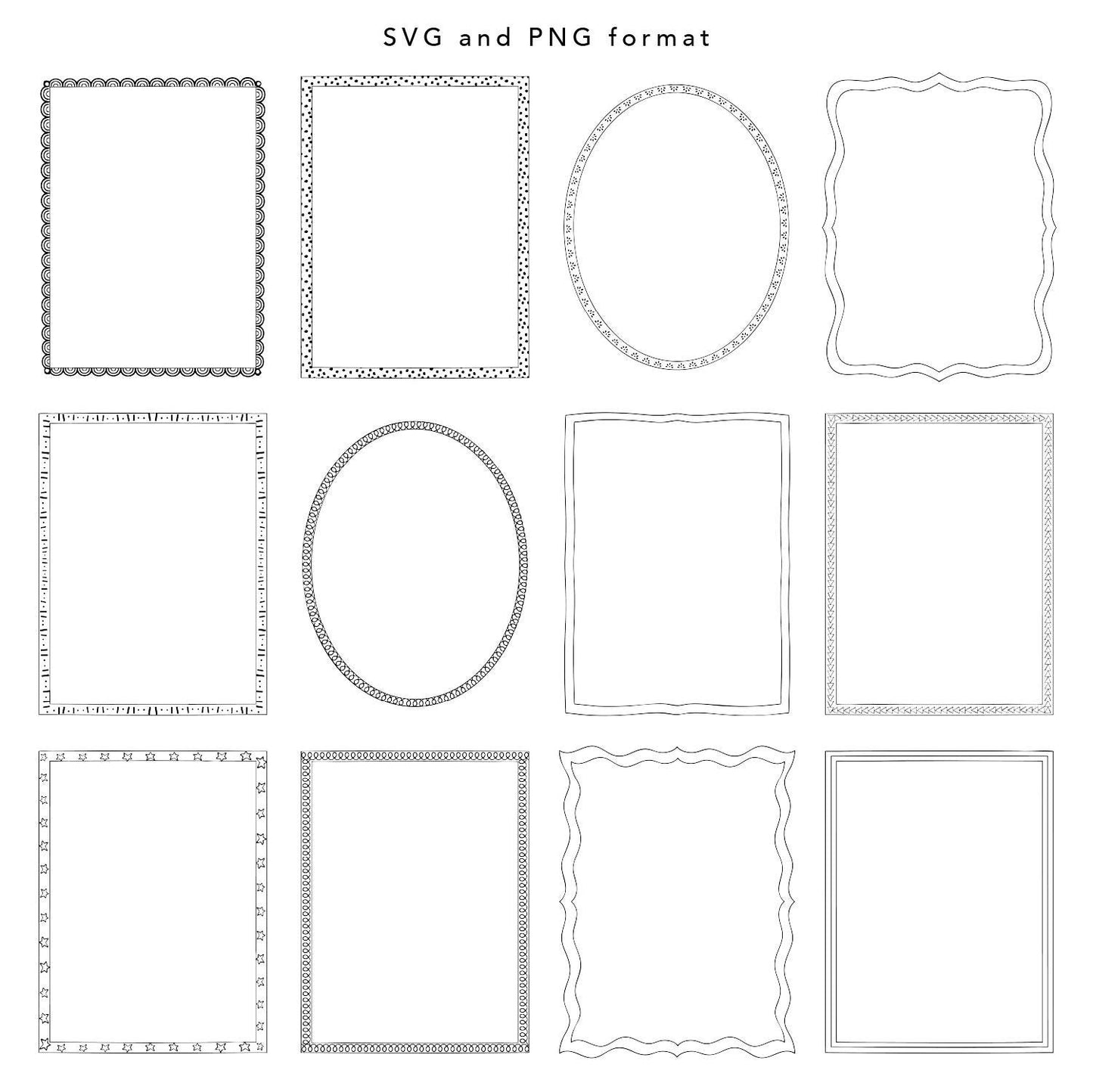 Coloring Page Borders, Beautiful Printable Designs, Adult Coloring Pages, Instant Download for Relaxation, Commercial Use